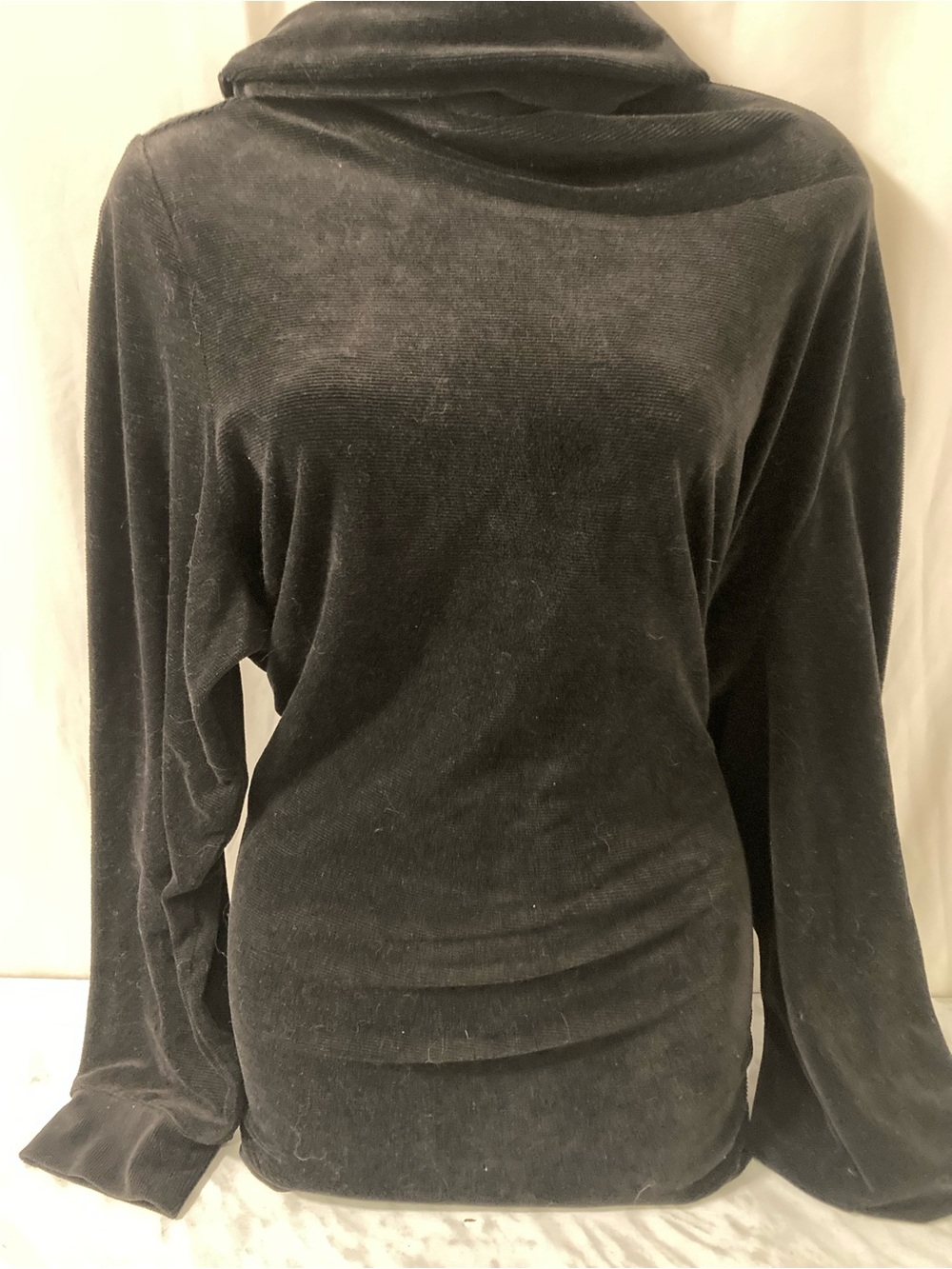 La Vie en Rose Charcoal Cowl Neck Long Sleeve Top XXL